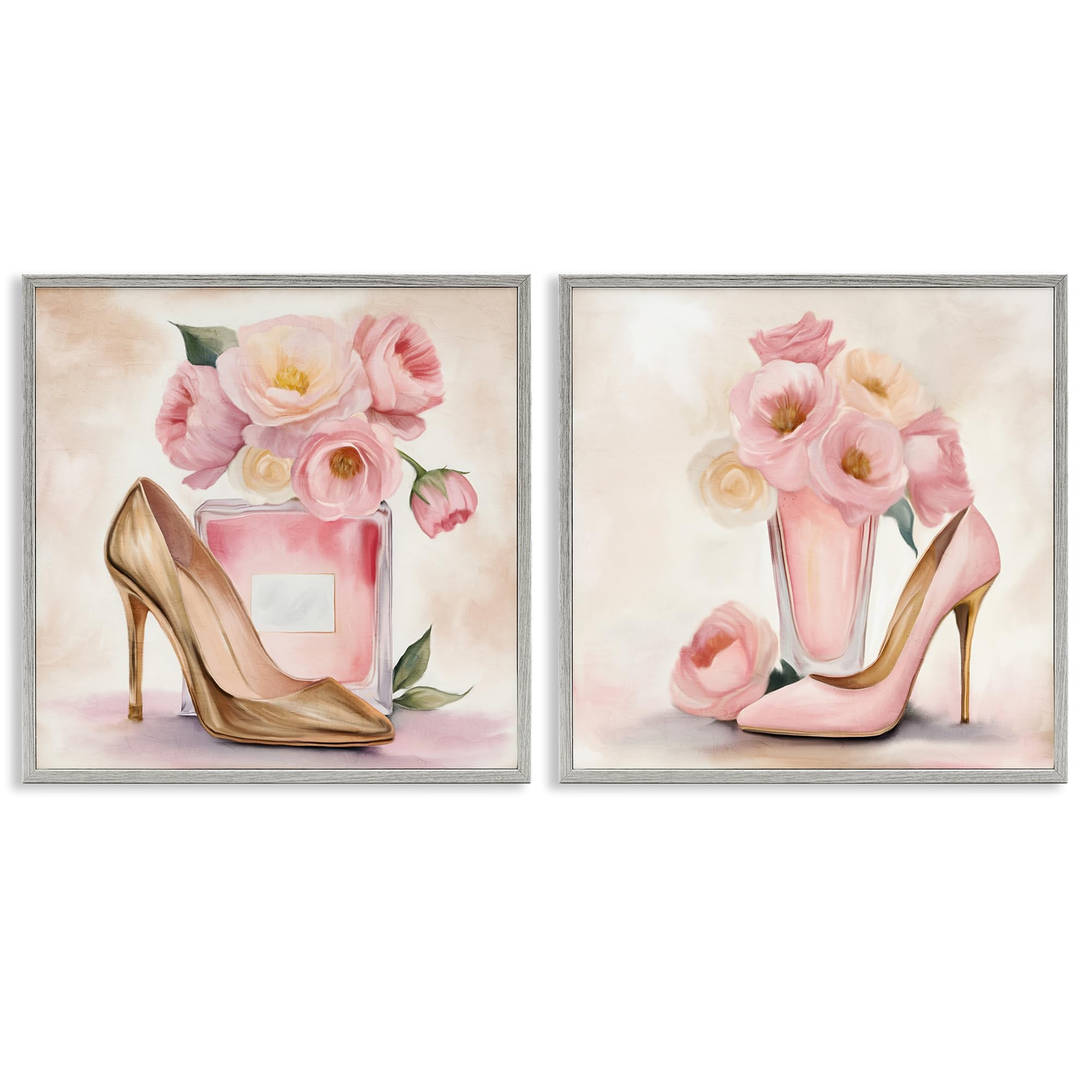 'Blush Pink Beauty'| 2pc Framed Giclee Art Set 2