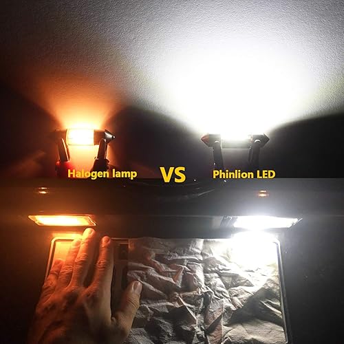 Miniatura 5 de Phinlion - Bombilla superbrillante 578 LED 3030 6-SMD, Festoon 41 mm, 42 mm, bombillas 211-2 212-2 para el interior del automóvil, domo de la