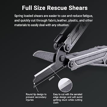 PIONEER 14-IN-1 Multi-tools Heavy Duty Multi tool Set with Scissor Needle Nose Pliers Trauma Shears Pocket Clip Multi-tool for Emergency First Responders