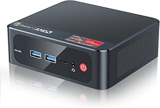 Beelink Mini PC AMD Ryzen 5 5560U (Up to 4GHz 6C/12T,8MB Smart Cache),16GB RAM 500GB,Dual Screen Display,Mini Computer WiF...