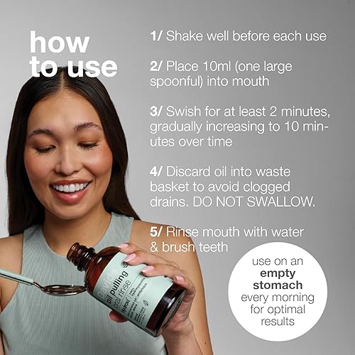 Miniatura 5 de Davids Aceite de hidroxiapatita nano hidroxiapatita enjuague bucal enjuague bucal 100% MCT aceite de coco promueve la salud de los dientes y las