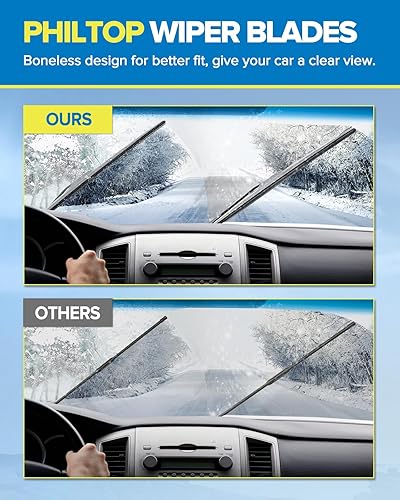 Miniatura 8 de PHILTOP Limpiaparabrisas de repuesto para automóvil de 24 + 18 pulgadas para Equinox 2018-2021, Corolla 2002-2008, Cruze 2011-2015, Frontier Optima