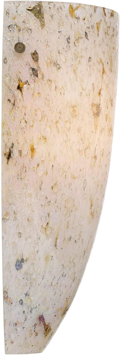 Possini Euro Design Emelle Modern Sconce Wall Decor Pocket Hand Blown Amber Art Glass Hardwired 13" High Fixture for Bedroom Bathroom Bedside House Living Room Home Dining Kitchen (Colors May Vary)