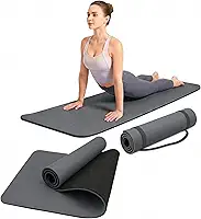 Tapete Yoga Grosso, Pilates, Tapete para Exercício Físico, Premium, Resistente, Macio, Base Antiderrapante, 183cm*61cm, 8mm
