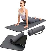 Tapete Yoga Grosso, Pilates, Tapete para Exercício Físico, Premium, Resistente, Macio, Base Antiderrapante, 183cm*61cm, 8mm