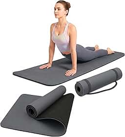 Tapete Yoga Grosso, Pilates, Tapete para Exercício Físico, Premium, Resistente, Macio, Base Antiderrapante, 183cm*61cm, 8mm