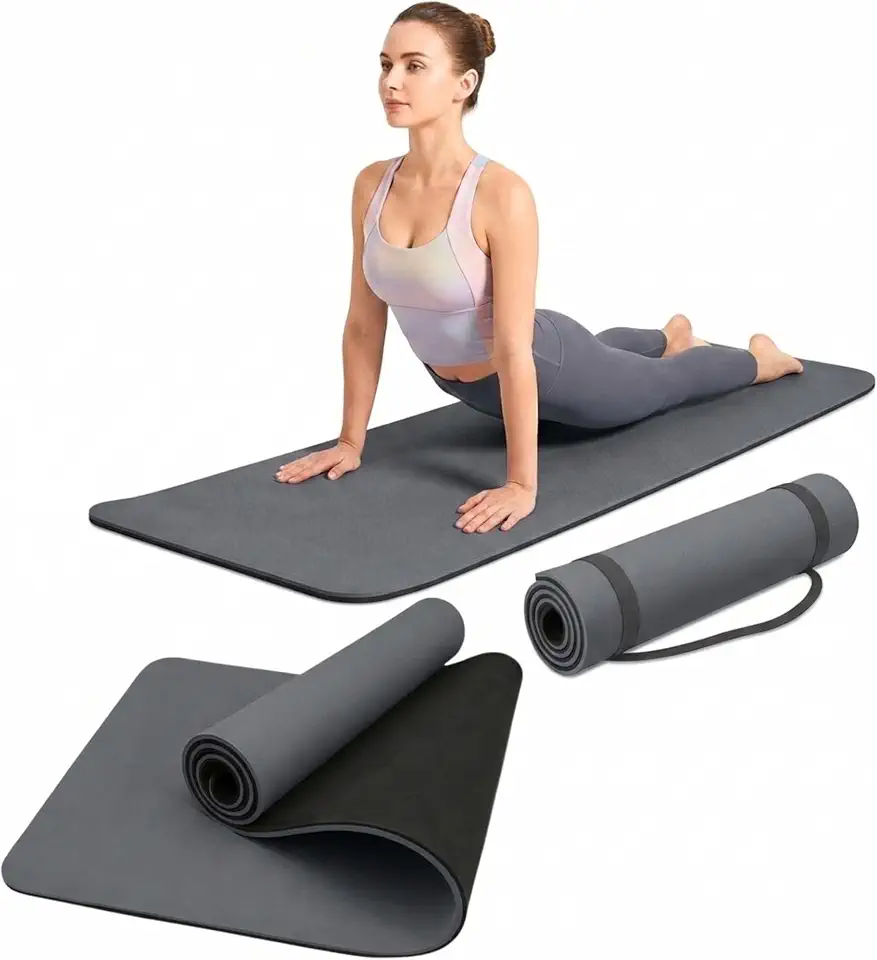 Tapete Yoga Grosso, Pilates, Tapete para Exercício Físico, Premium, Resistente, Macio, Base Antiderrapante, 183cm*61cm, 8mm
