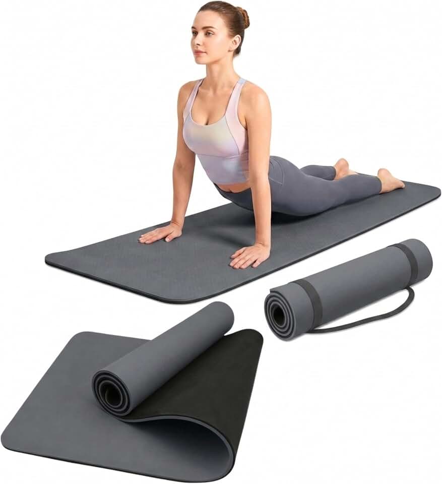 Tapete Yoga Grosso, Pilates, Tapete para Exercício Físico, Premium, Resistente, Macio, Base Antiderrapante, 183cm*61cm, 8mm
