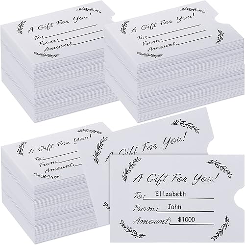 Eaasty 500 fundas para tarjetas de regalo, sobres para tarjetas de crédito, fundas para tarjetas de crédito de hotel, fundas para tarjetas de