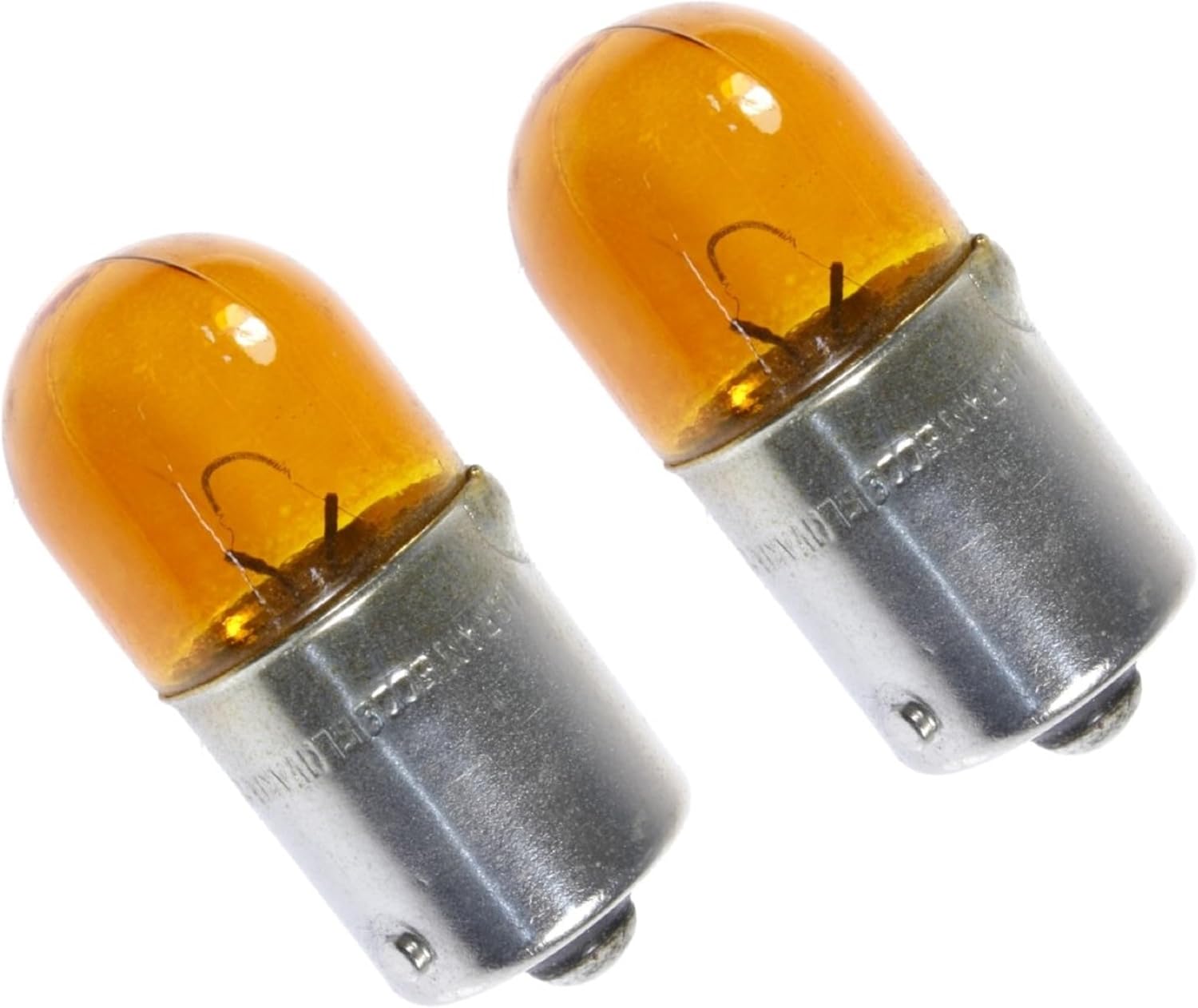 Two FLÖSSER R10W 10W BA15s G18 Amber Turn Signal Light Bulbs