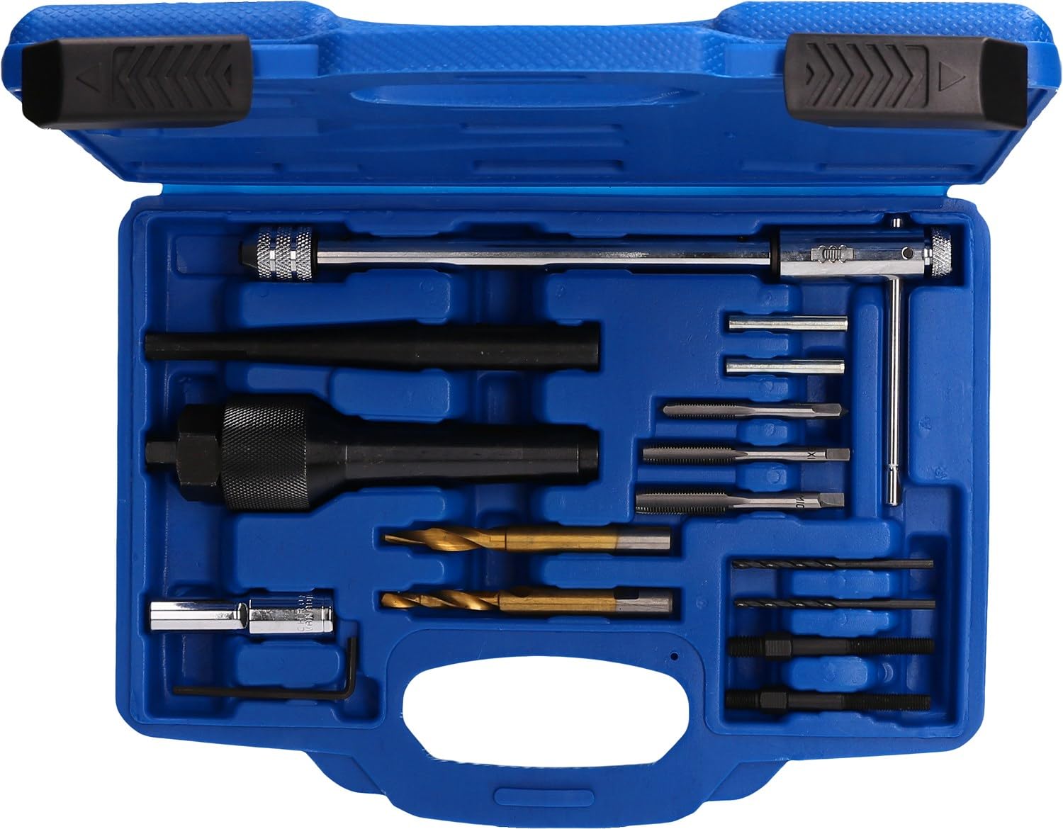 BRILLIANT TOOLS BT561030 Juego de desmontaje y reparación de roscas de bujías de incandescencia, 16 pzs [Powered by KS TOOLS]