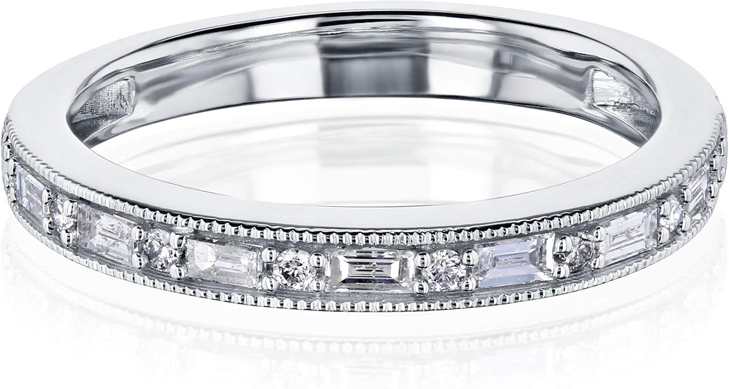 Kobelli Milgrain Alternating Diamond Band