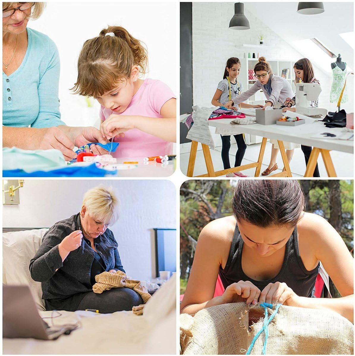 Sewing Kit for Adults, Needle and Thread Kit for Sewing,252 Pcs Professional Sewing Supplies Accessories with Tailor Scissors, Portable Sewing Supplies for Travel Home Beginners