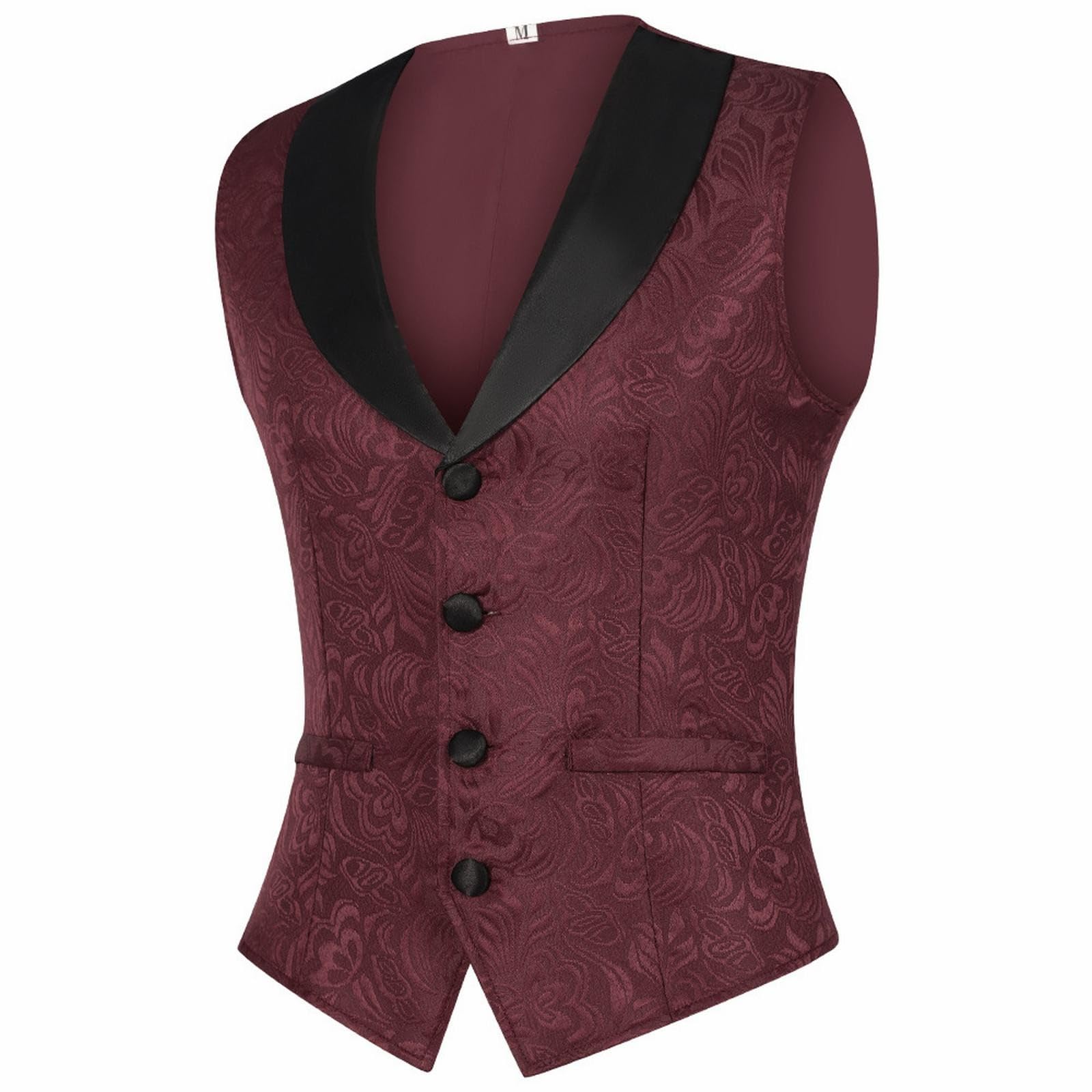 Disfraces de Halloween para hombre chaleco medieval retro vino M 8