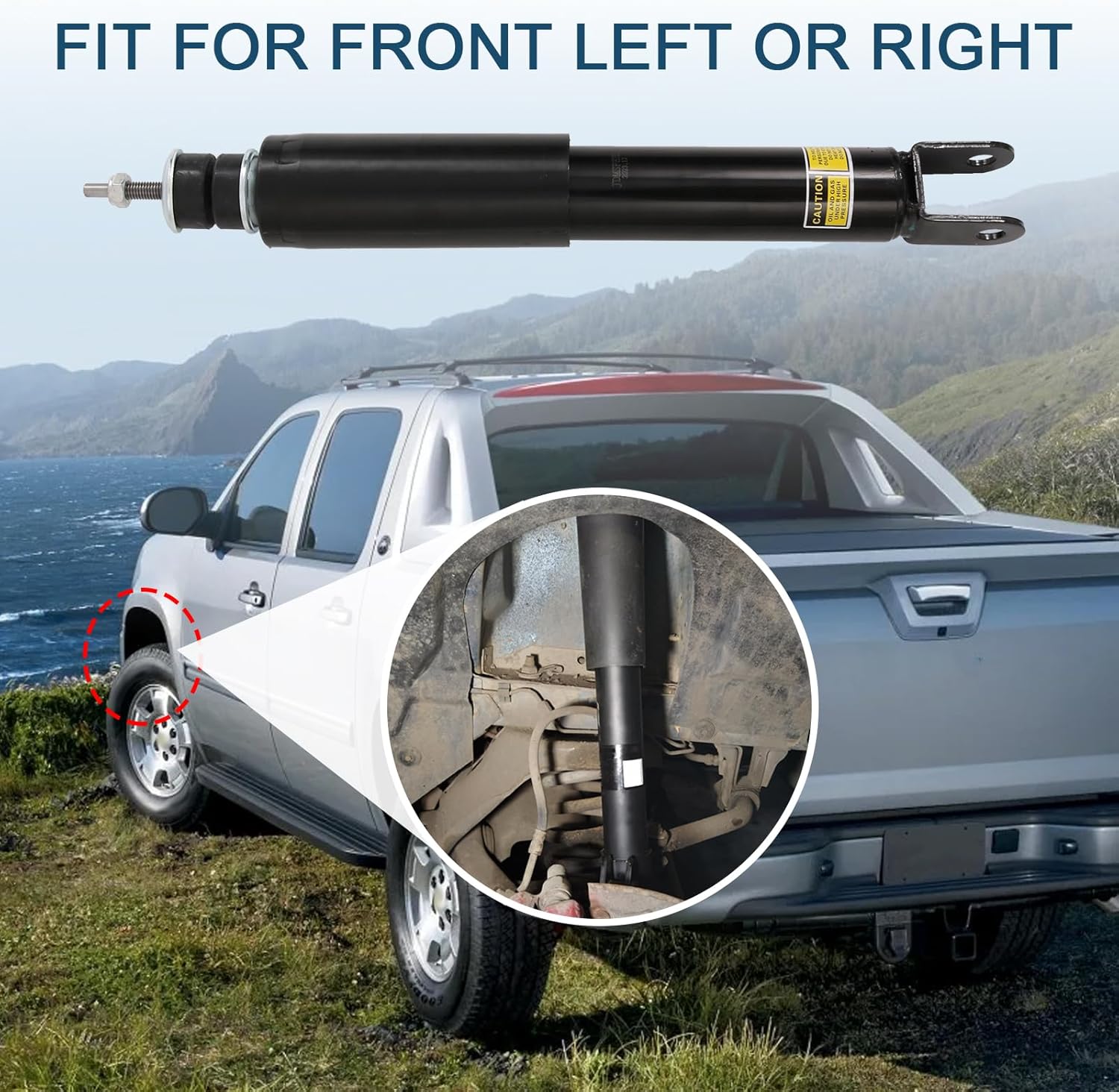 Front Air Strut Shock Absorber Compatible with 2002-2006 Cadillac Escalade Chevrolet Avalanche Suburban Tahoe GMC Yukon Replace# 22187159, 949-595, 194-1102