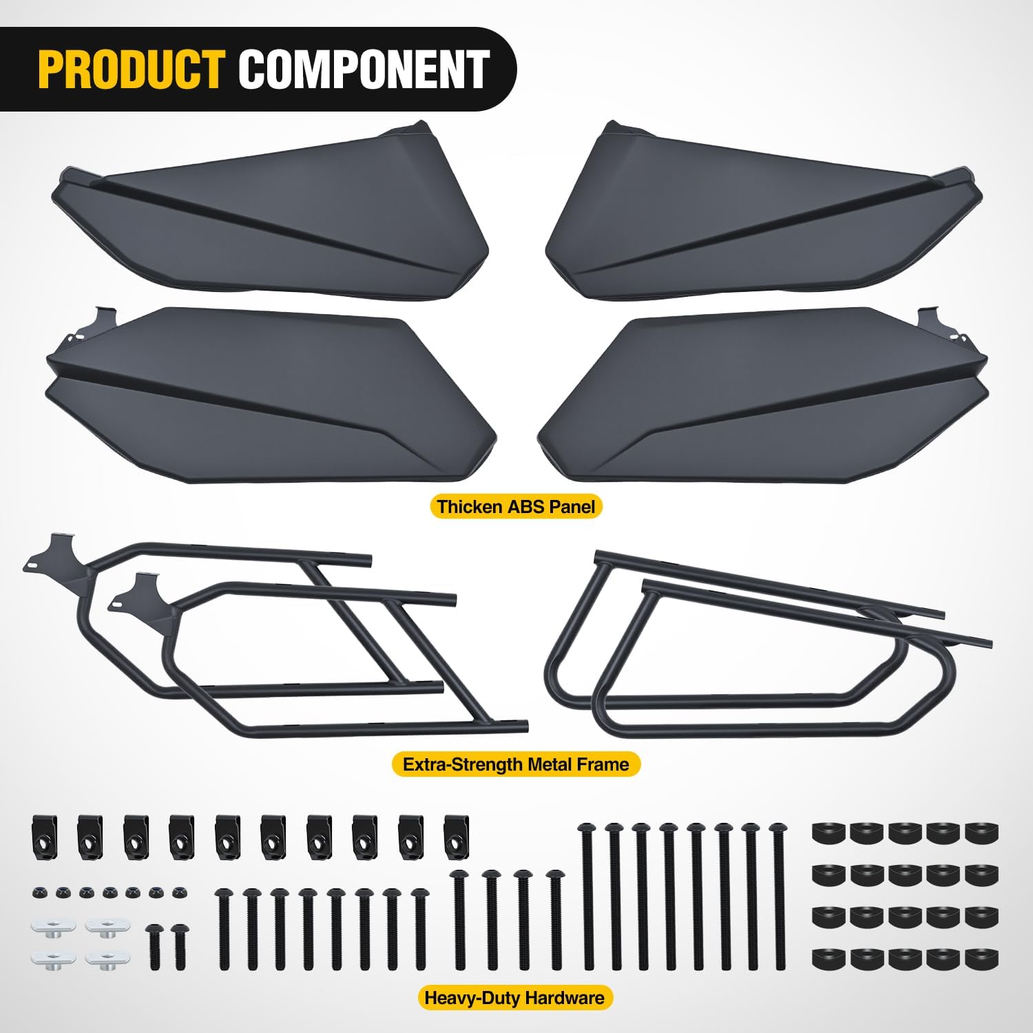 Nilight Lower Door Panels, Lower Door Inserts Compatible with Can Am Maverick X3 MAX XRS/R TURBO/XDS TURBO 2017-2025(4 Doors, Front & Rear)