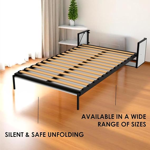 Murphy Bed - Studio Vertical Wall Bed - Fold Up - Space Saving Folding Bed Frame - Pull Down (140 cm x 190 cm)