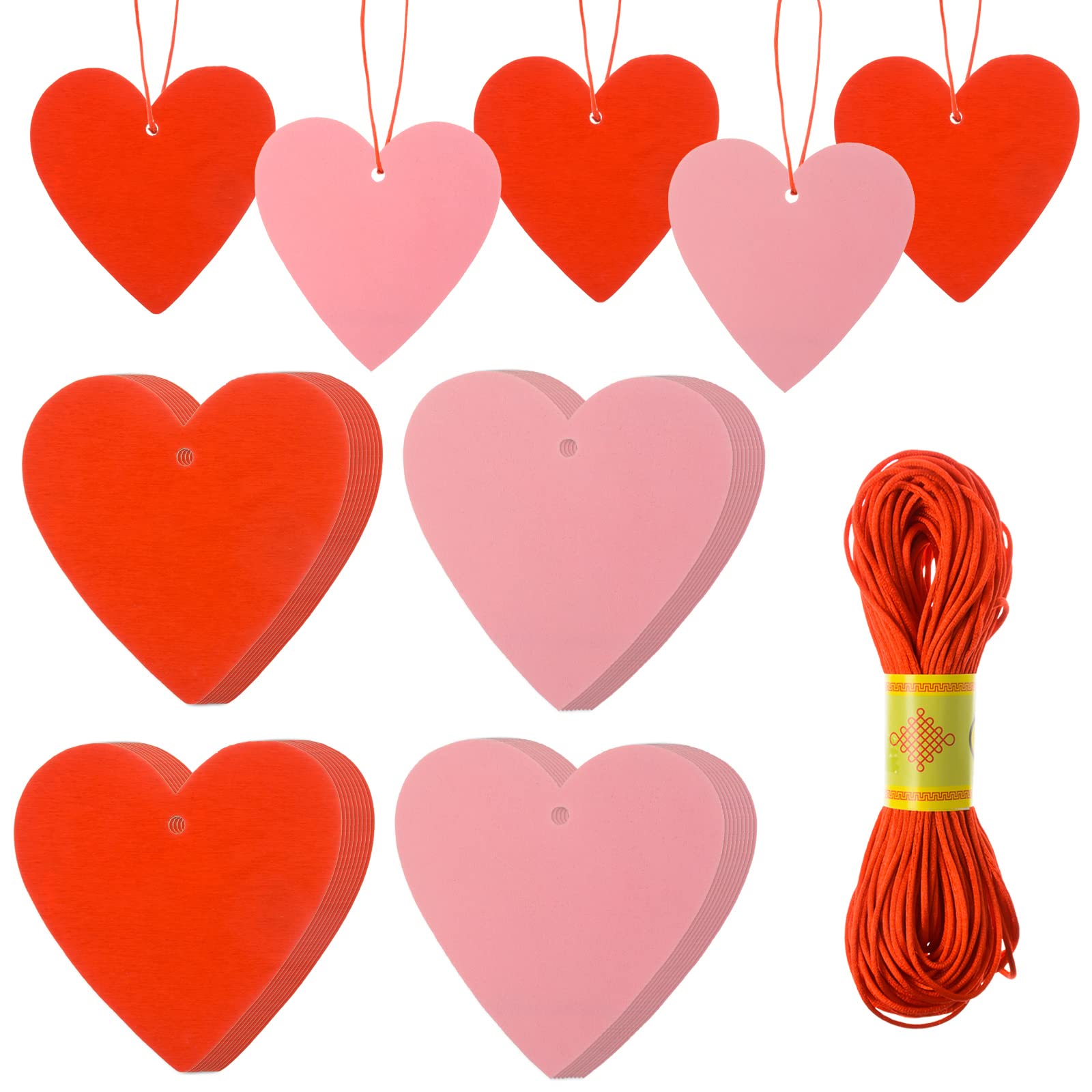 Amazon.com: 36 Pieces Valentine's Day Wood Heart Cutouts Blank Heart Shaped  Unfinished Wooden Ornaments Red Pink Wood Hearts Cutouts with Hole Strings  for Wedding DIY Art Craft Party Decoration,3.3 x 3.5 inch