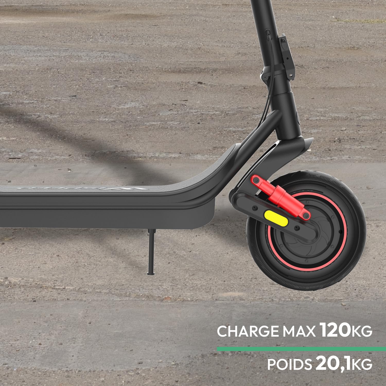 Wispeed - Airo V13 - Trottinette Électrique Adulte 10’’ - Autonomie 50 km - Moteur 400W (700W Max) - 25 km/h - Frein à Disque - IP65 - Écran LED - Clignotants - Double Suspensions