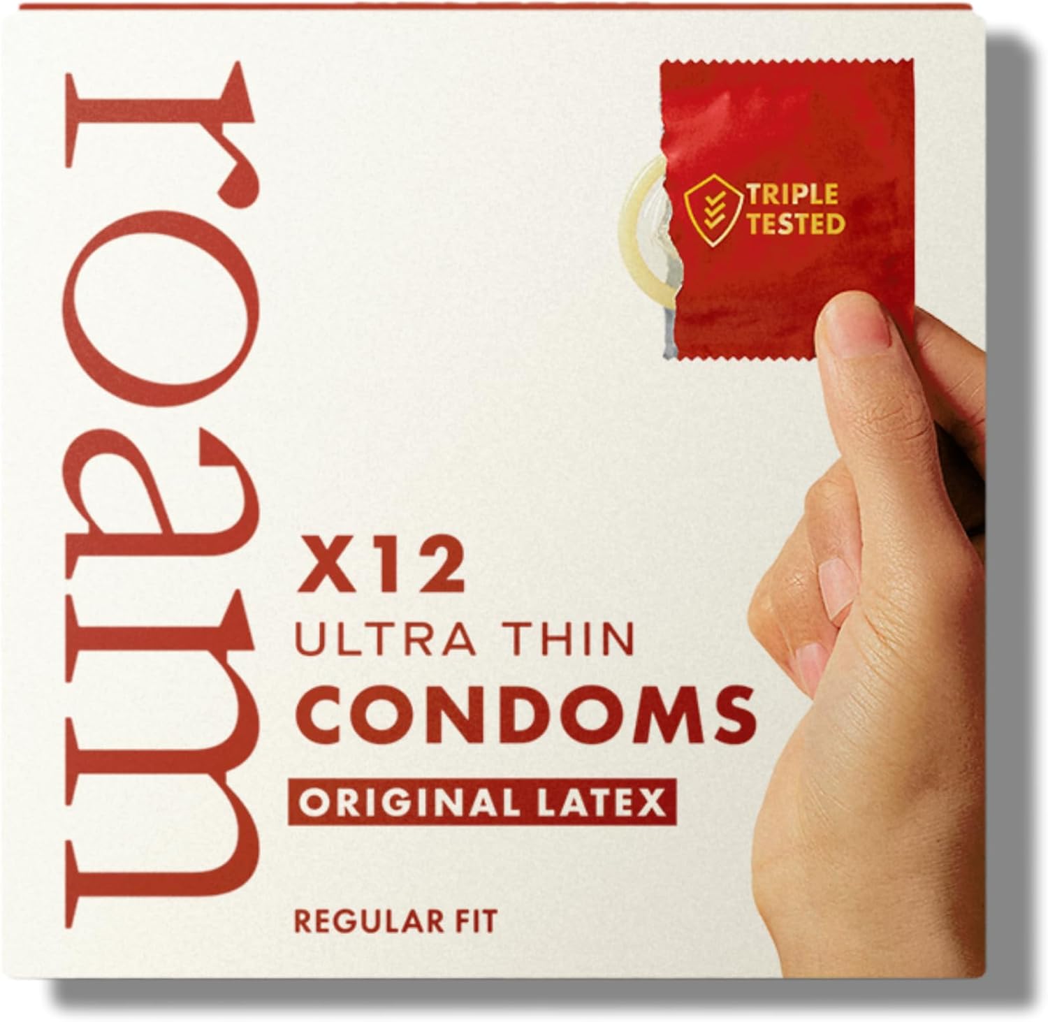 Roam Ultra Thin Condoms, Original Latex Regular Fit Condom for Safer