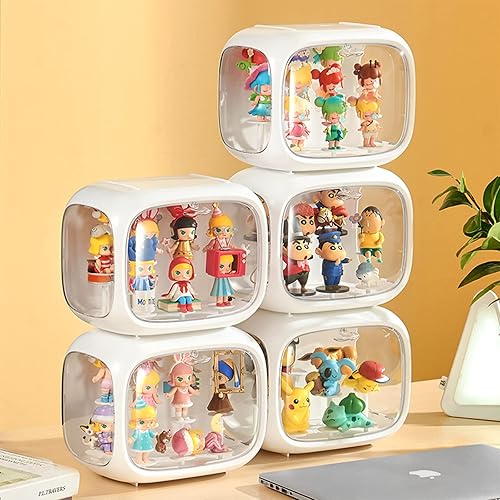 Miniatura 15 de Clear Display Case for Figures,Wall-Mounted Doll Storage Box,Adjustable Display Stand Clear Acrylic Display Box with Door Dust and Moisture Proof