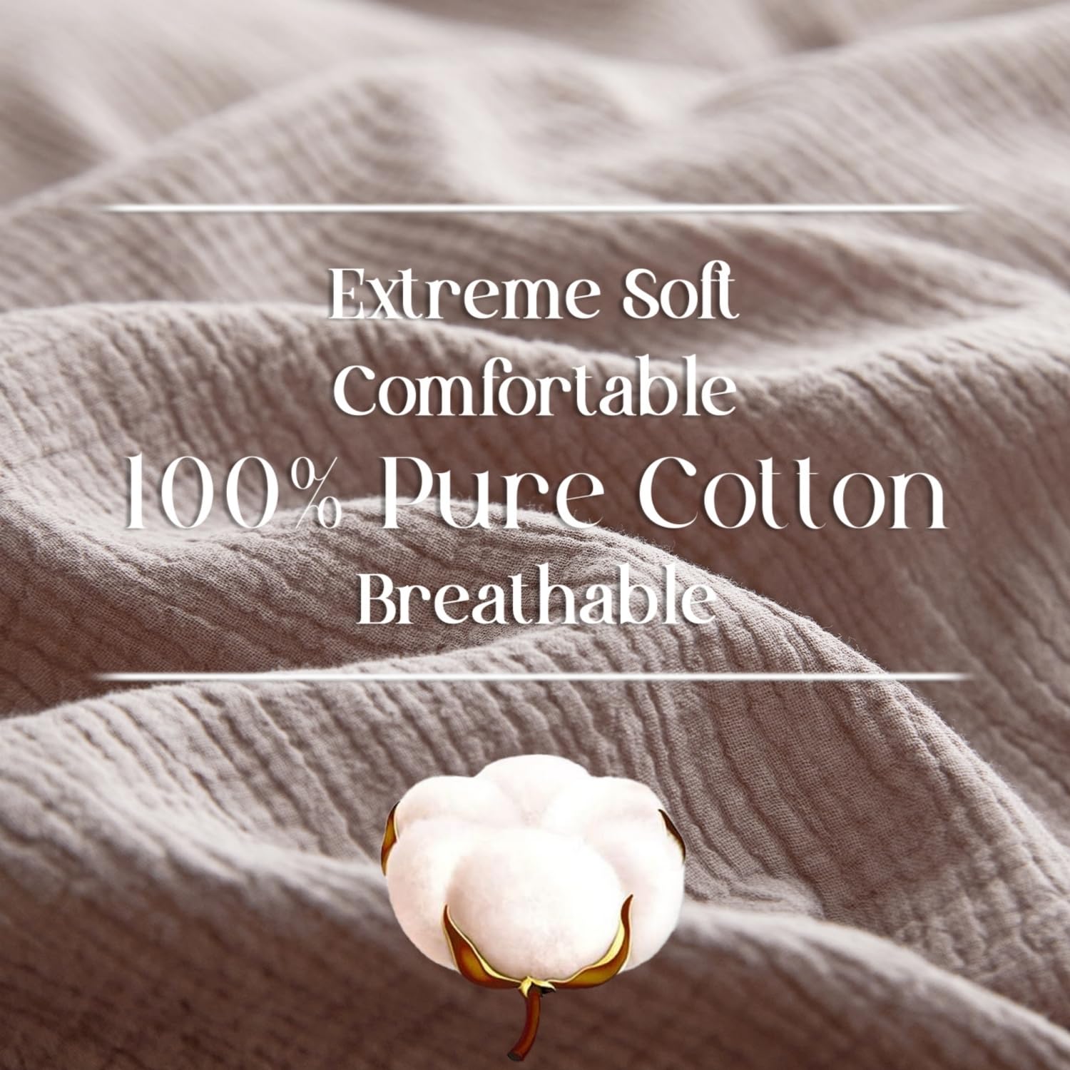 Simple&Opulence Muslin King Duvet Cover Set - Image 2
