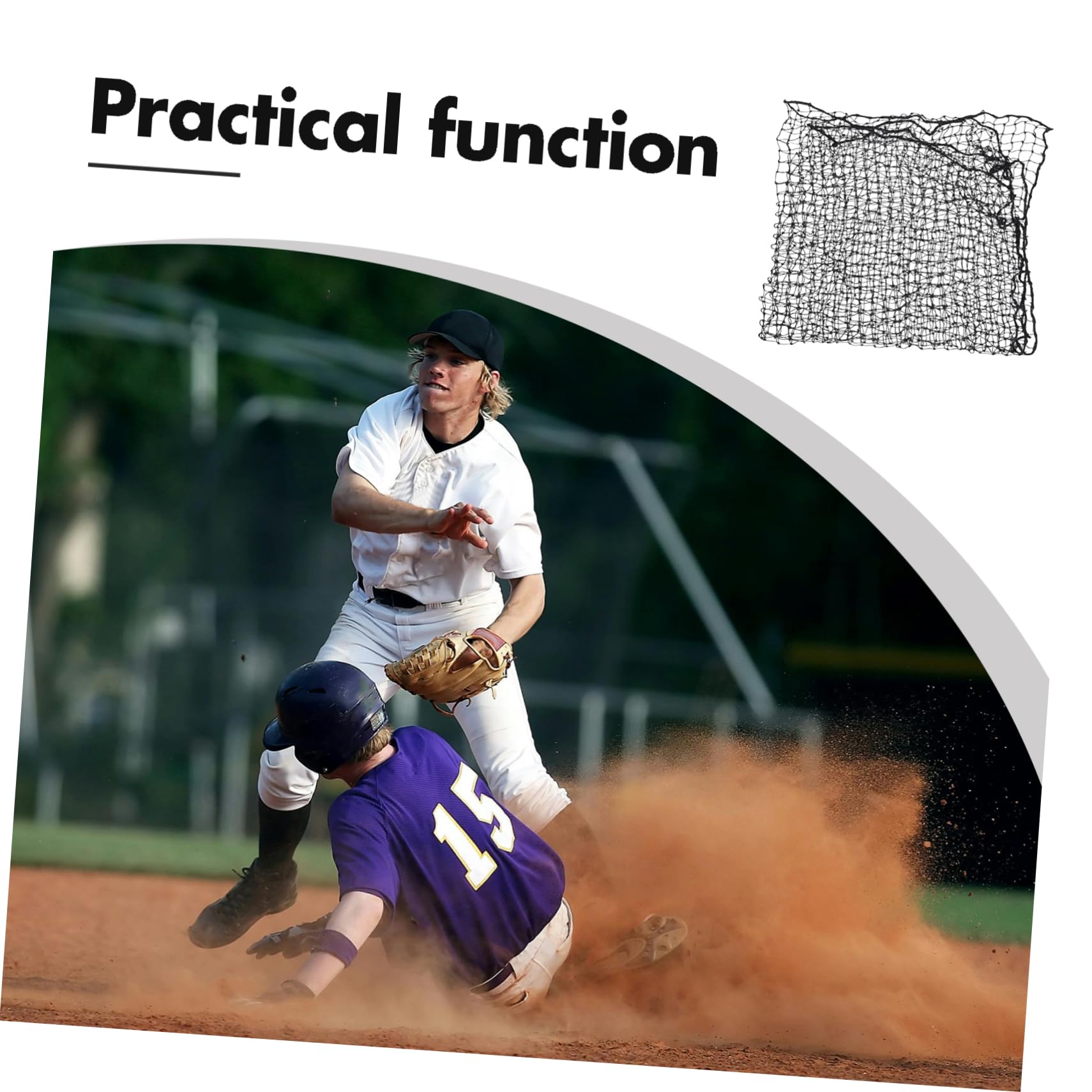 Supvox Baseball Wurf Faltbares Softball Netz für Rebound PE und aus Schwarz mit Schutzfunktion Einfachem Transport Schlagtraining Training für Vielseitiges