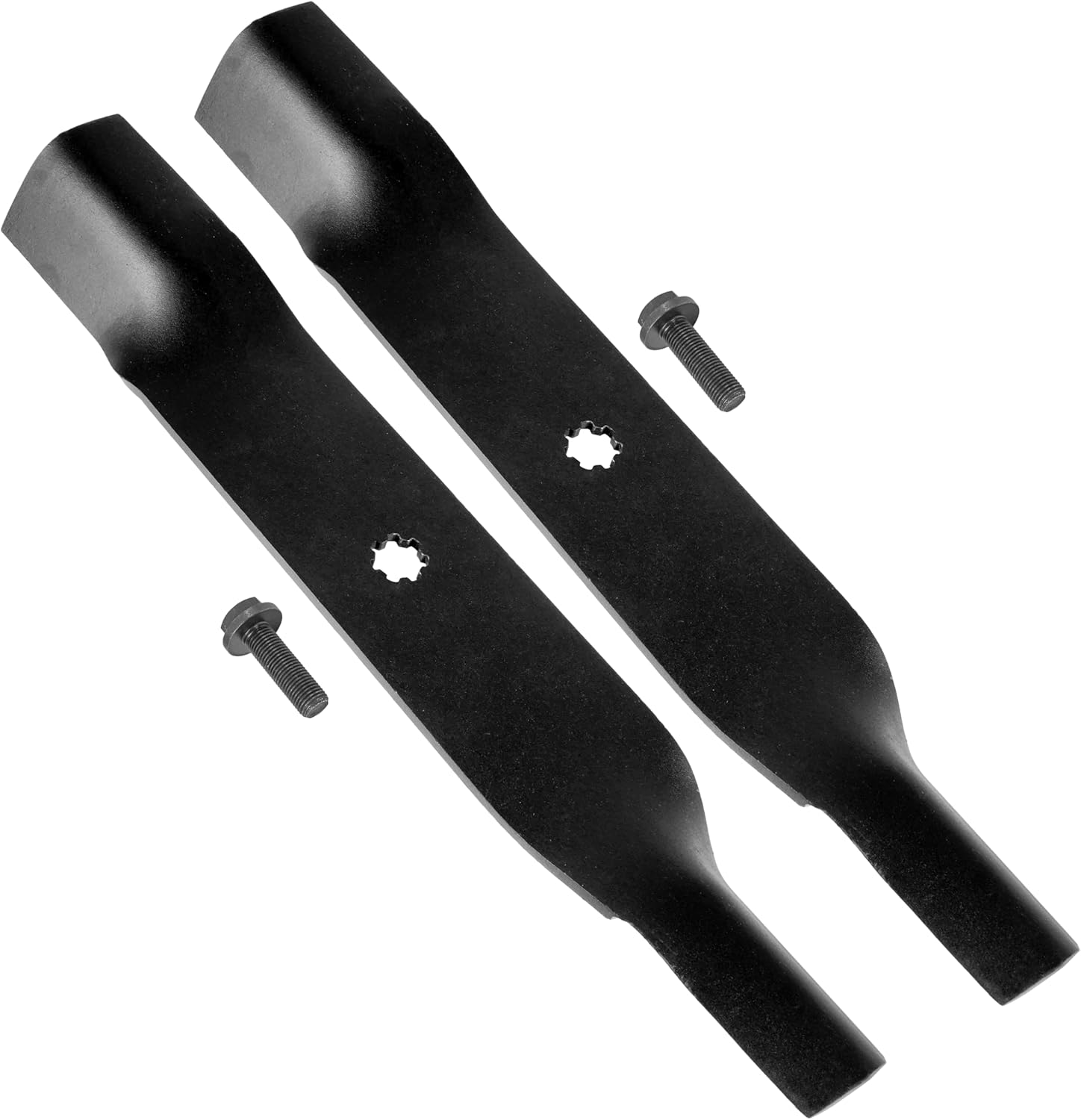 Caltric Deck Blade 19.5in and Bolt Compatible with John Deere LT133 LT150 LT155 LT160 L166 180 AM141041 AM141039 M143695 M121152 M122113