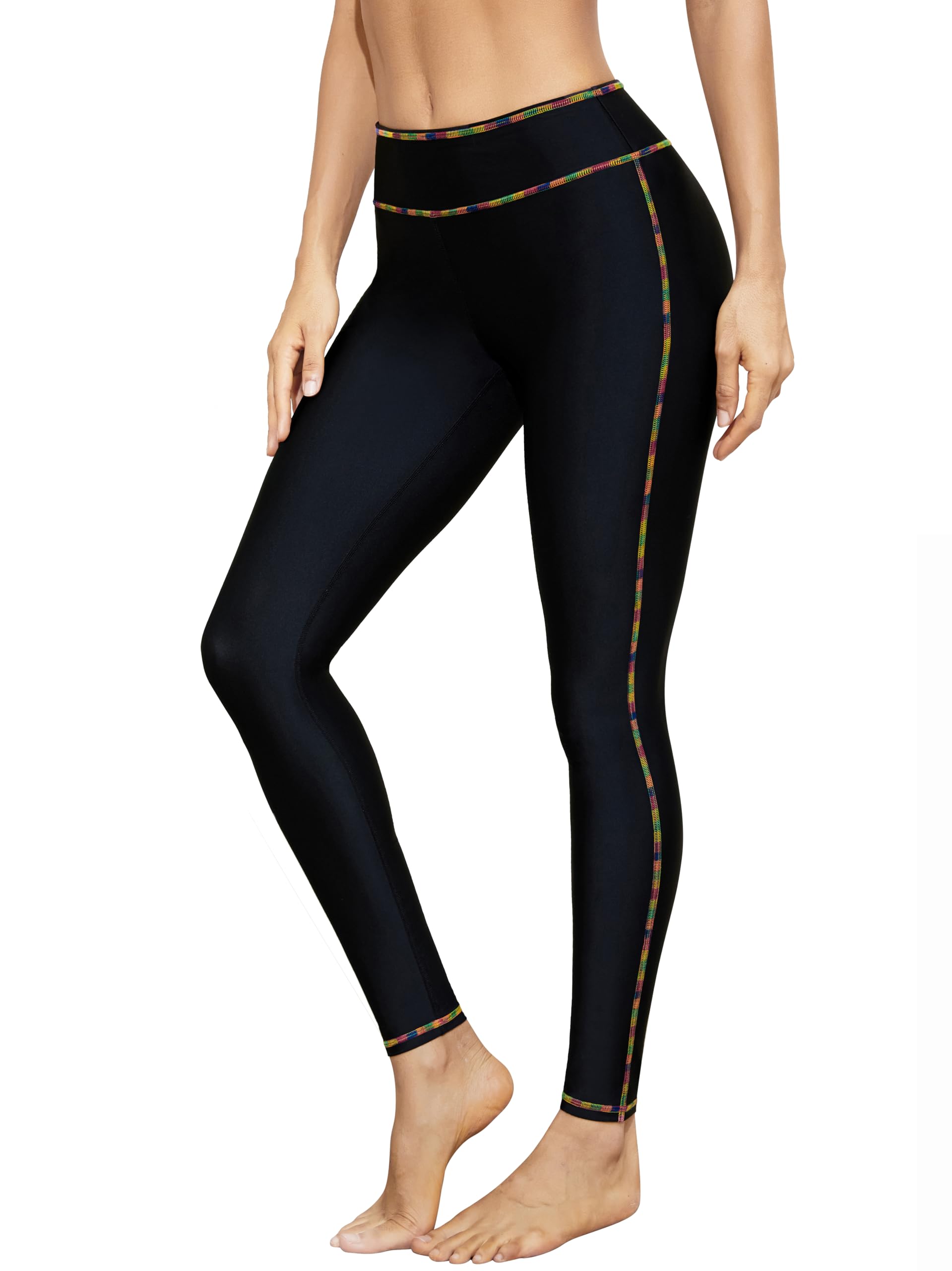 ATTRACO High Waisted Swim Pants - Women's Swim Leggings