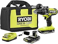 Vista 1 de RYOBI ONE+ HP 18V Brushless Cordless 1/2 in. Hammer Drill Kit with (2) 2.0 Ah Batteries, Charger, and Bag (PBLHM101K2)