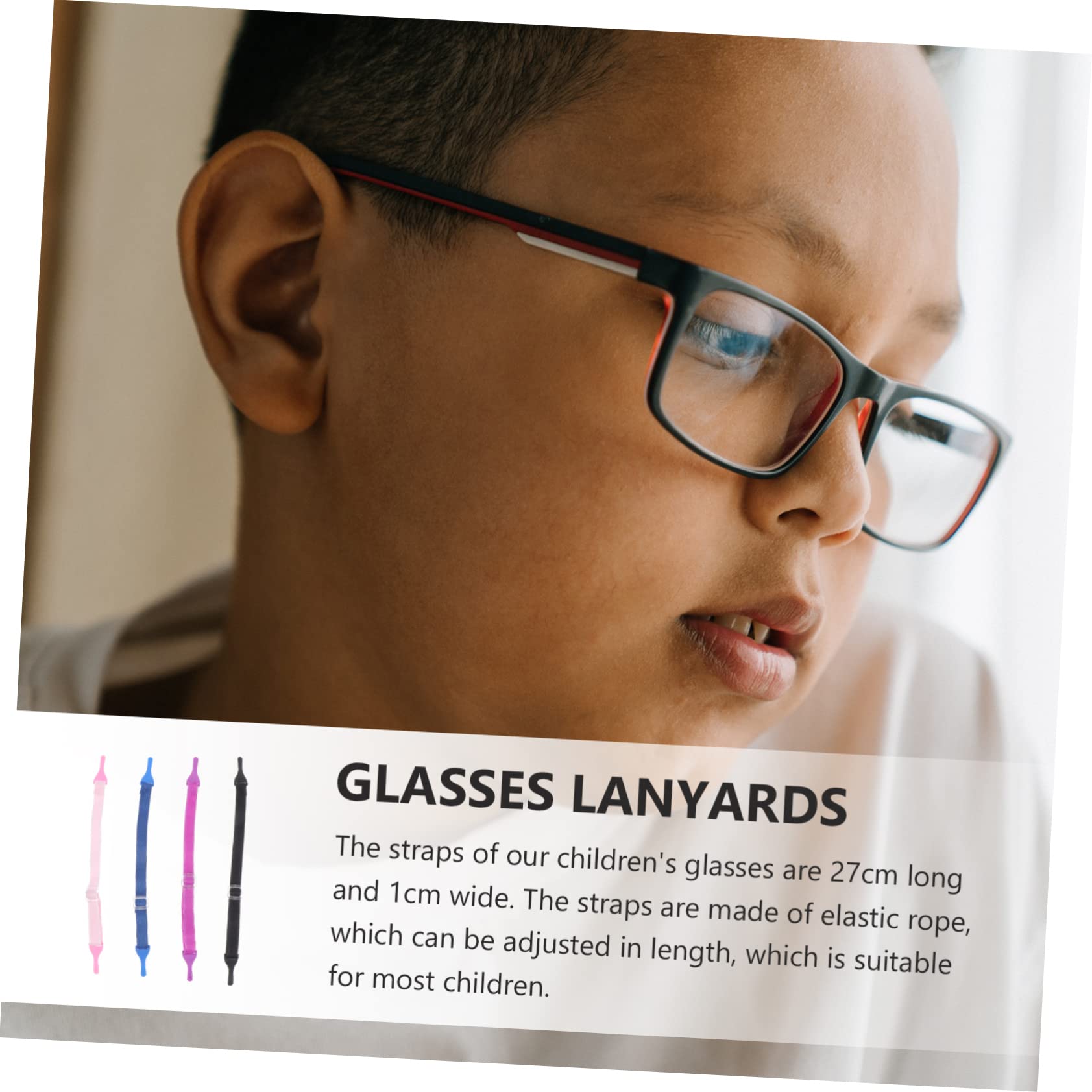 Holibanna 4pcs Anti-slip Glasses Grip Eyeglass Chain for Boys and Girls Glasses Ropes Eyeglass Holder Straps Boys and Girls Fixing Accessories