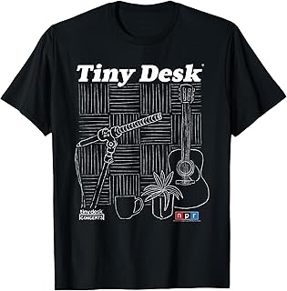 Tiny Desk Concerts Chalk Outline Elements Public Radio T-Shirt