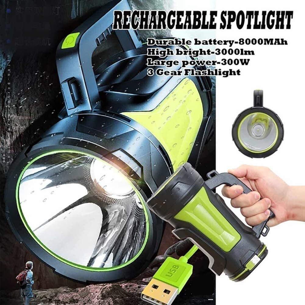 DIRIGIÓ Linterna USB Linternas Recargables de Alta luz Lumina súper Brillante Linterna táctica con USB Cable, antorcha Impermeable Adecuado for Senderismo, Camping