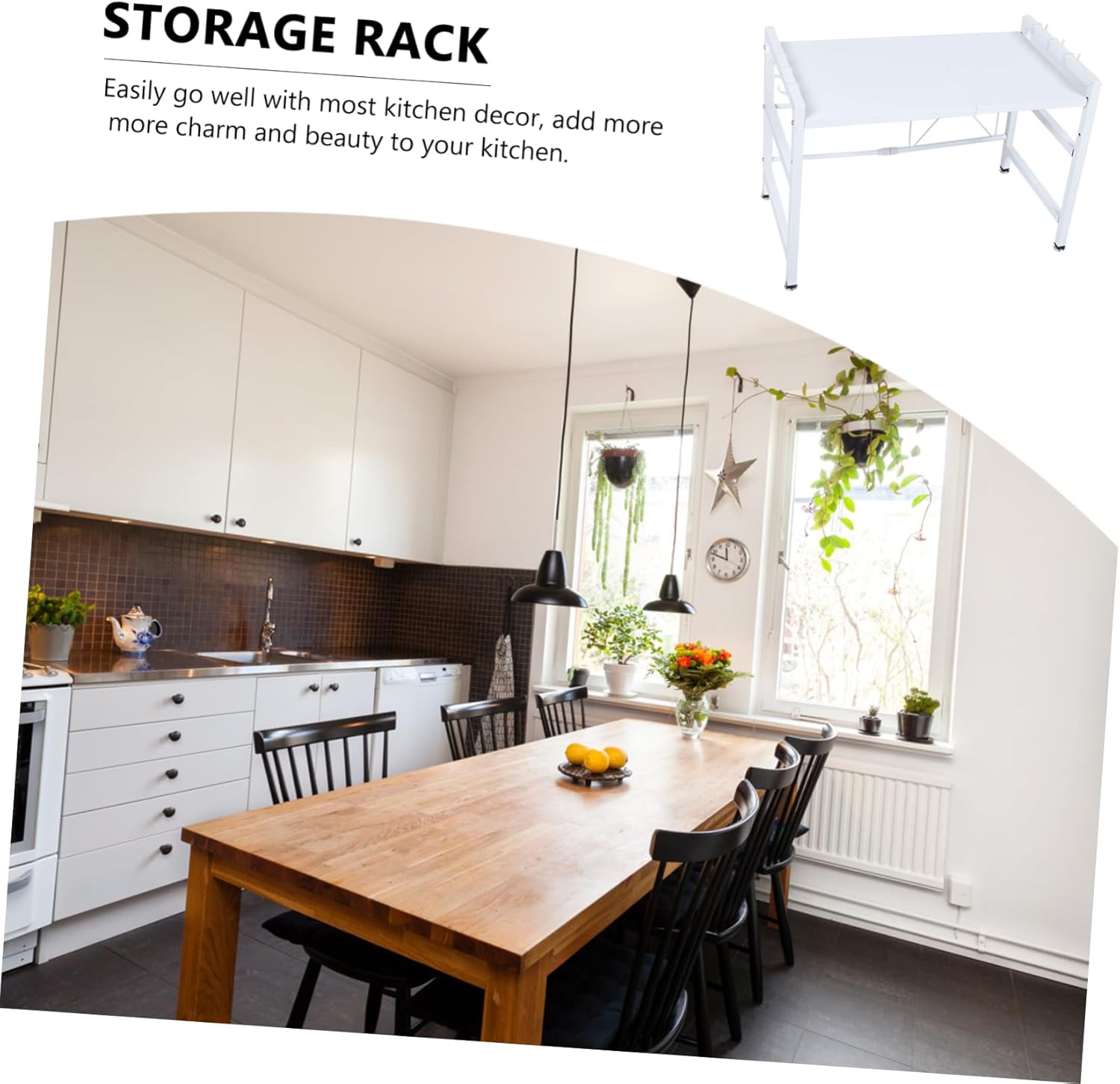 Kichvoe Multi Functional Retractable Storage Rack Space Saving Kitchenware Shelf for Microwave Oven and Cooking Utensils Easy DIY Installation Desktop Organizer for Kitchen and Bathroom