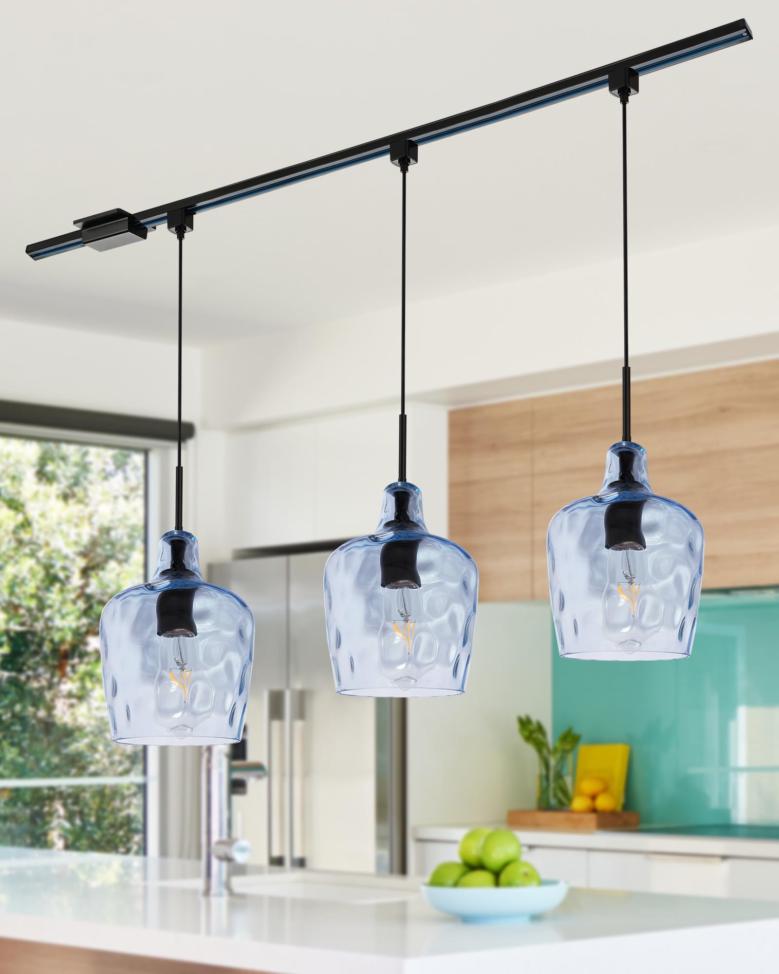 Industrial Pendant Lights BONLICHT 3-Pack Track Lighting Pendant ...