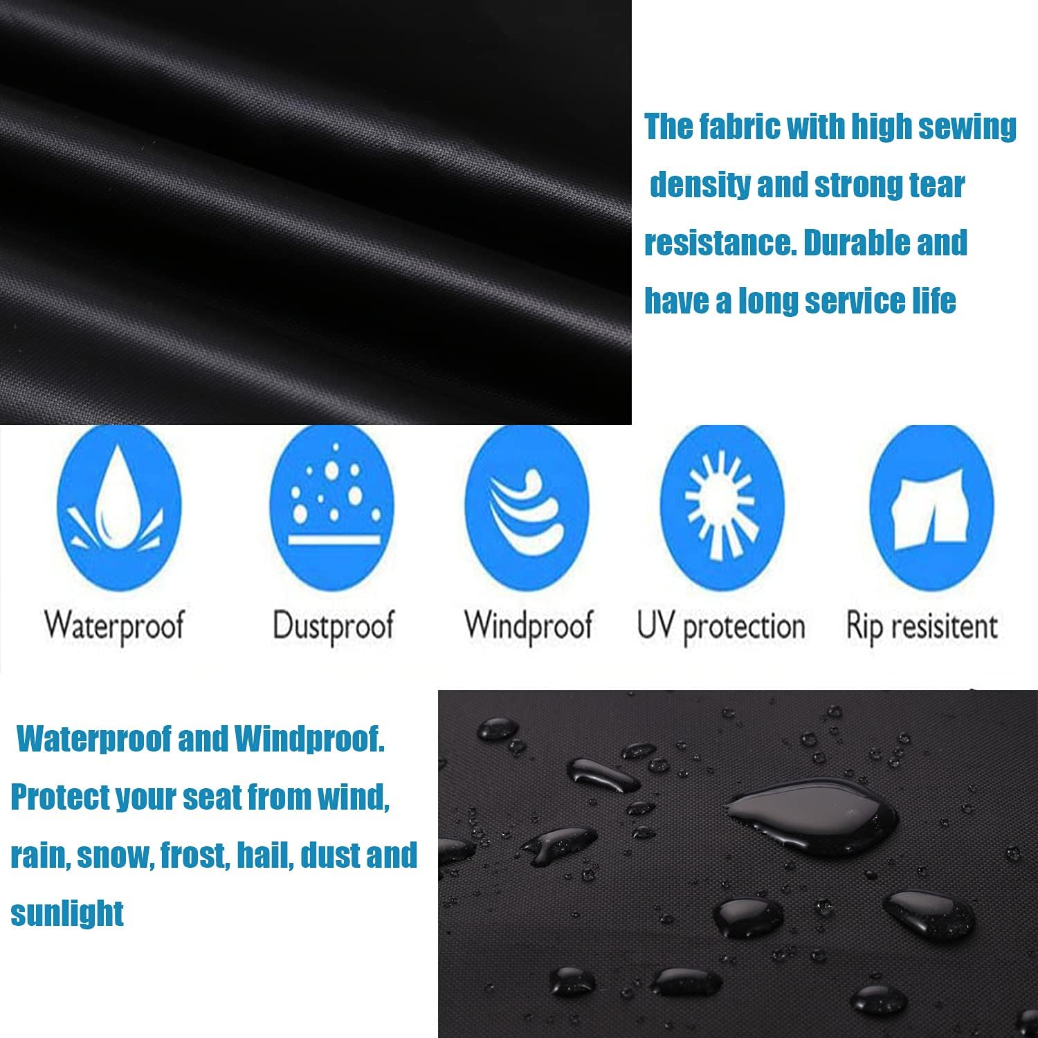 Kovshuiwe Patio Furniture Covers,4-Piece Outdoor Veranda Patio Garden Furniture Covers Set Waterproof - Upgraded 420D Heavy Duty Oxford Fabric Rattan Furniture Cover for Chair Sofa(Black) : Patio, Lawn & Garden