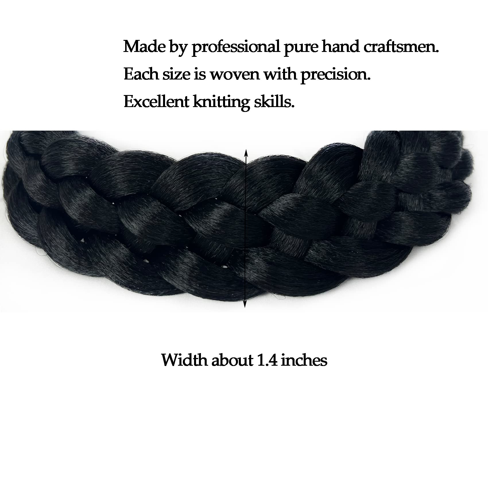 Braided Headband Synthetic Large Width Boho Hair Accessory for Women Girl Amazon.com : Jutom 6 Pcs Boho Braided Elastic Headbands for  main image 4