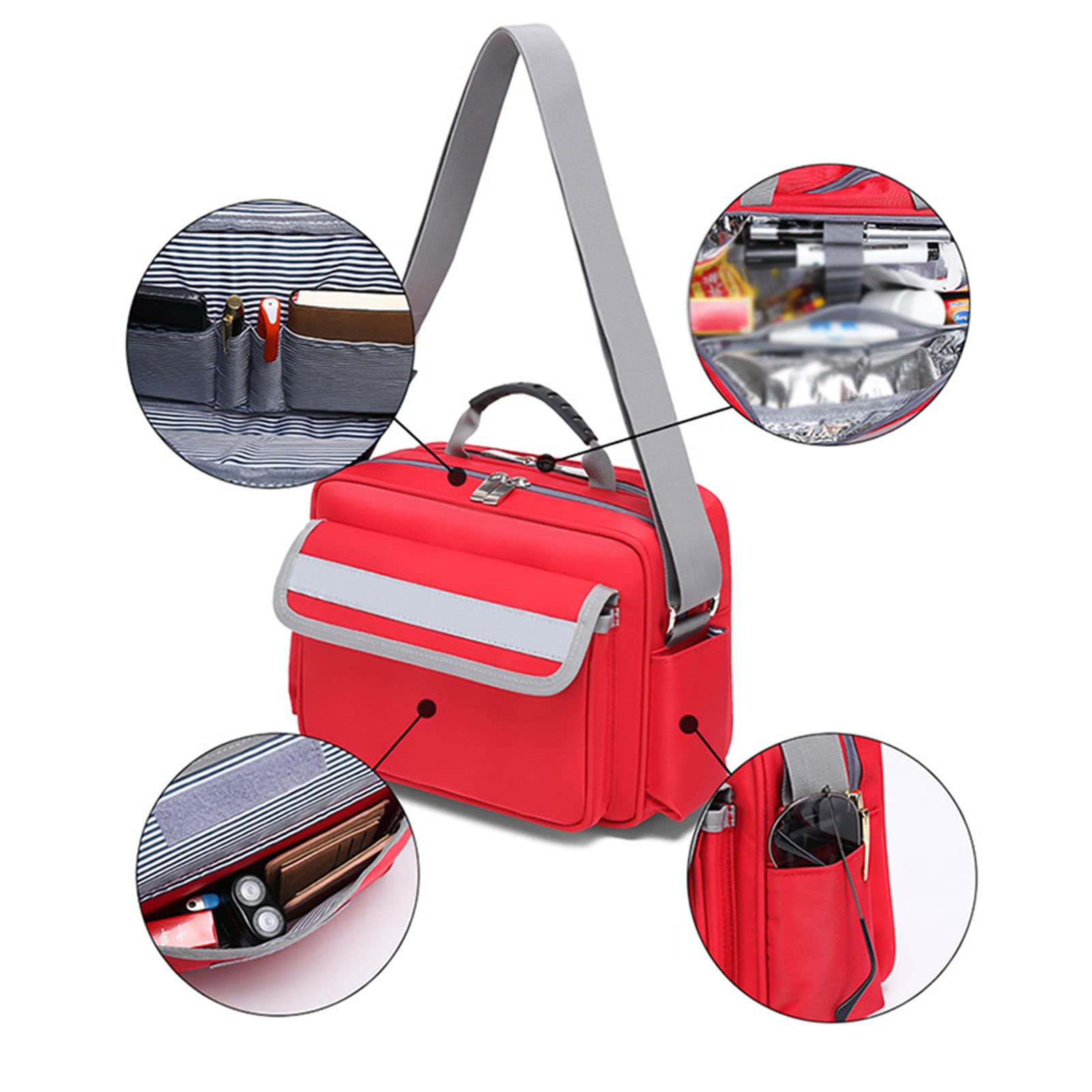Tragbare Reise-Erste-Hilfe-Tasche, Leere, langlebige und wasserdichte Tasche, Erste-Hilfe-Tasche, unverzichtbare Überlebensausrüstung, für Zuhause, Büro und Outdoor-Abenteuer