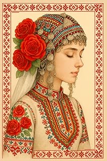 Bulgarian Rose Girl; A5 /6x9 inches / 120 Pages | Lined Notebook: A Celebration of Bulgarian Heritage and Beauty