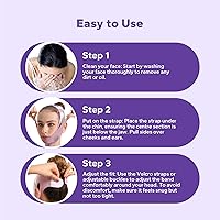 Vista 7 de Correa para la barbilla para dormir, Correa de elevación en V, Máscara en V, Correa facial reutilizable, Parche para levantar la barbilla, Cinturón