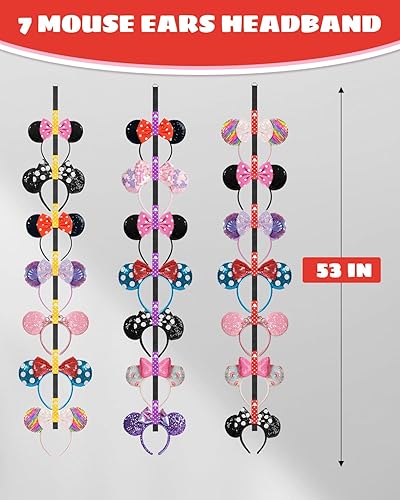 Miniatura 2 de 3 soportes para diadema de orejas de Disney, organizadores montados en la pared para mostrar orejas de Mickey Mouse