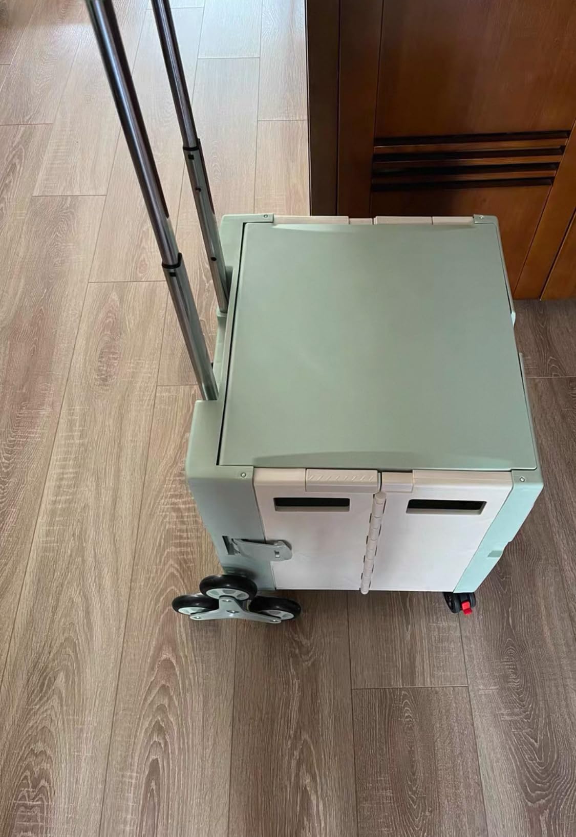 Foldable Utility Cart, Shopping Trolley Box with Stair Climber Wheels ...