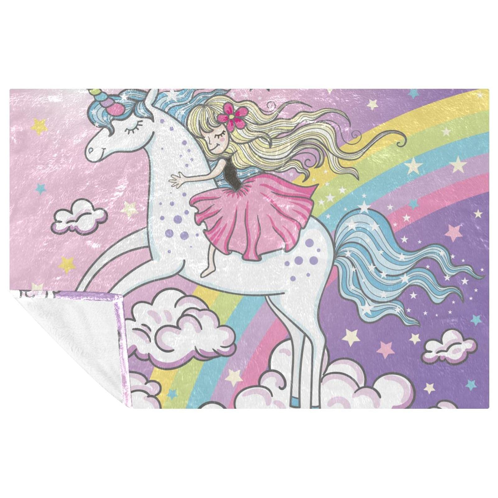 Couverture fée et licorne plaid chaud pour pique-nique et camping en famille