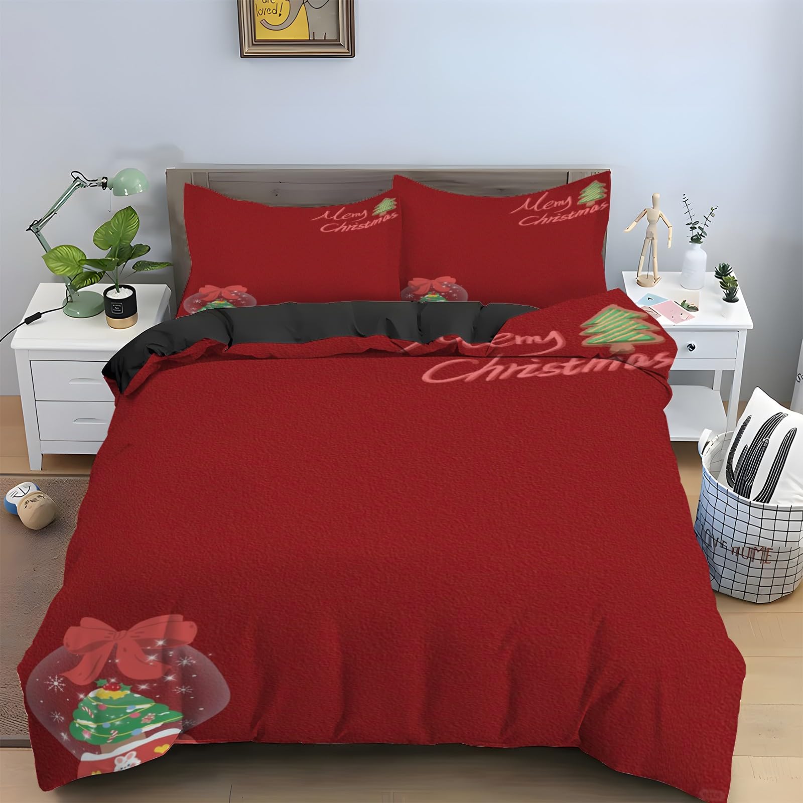 Housse de couette 160x200 Noël, l'ensemble de literie idéal à offrir à vos proches
