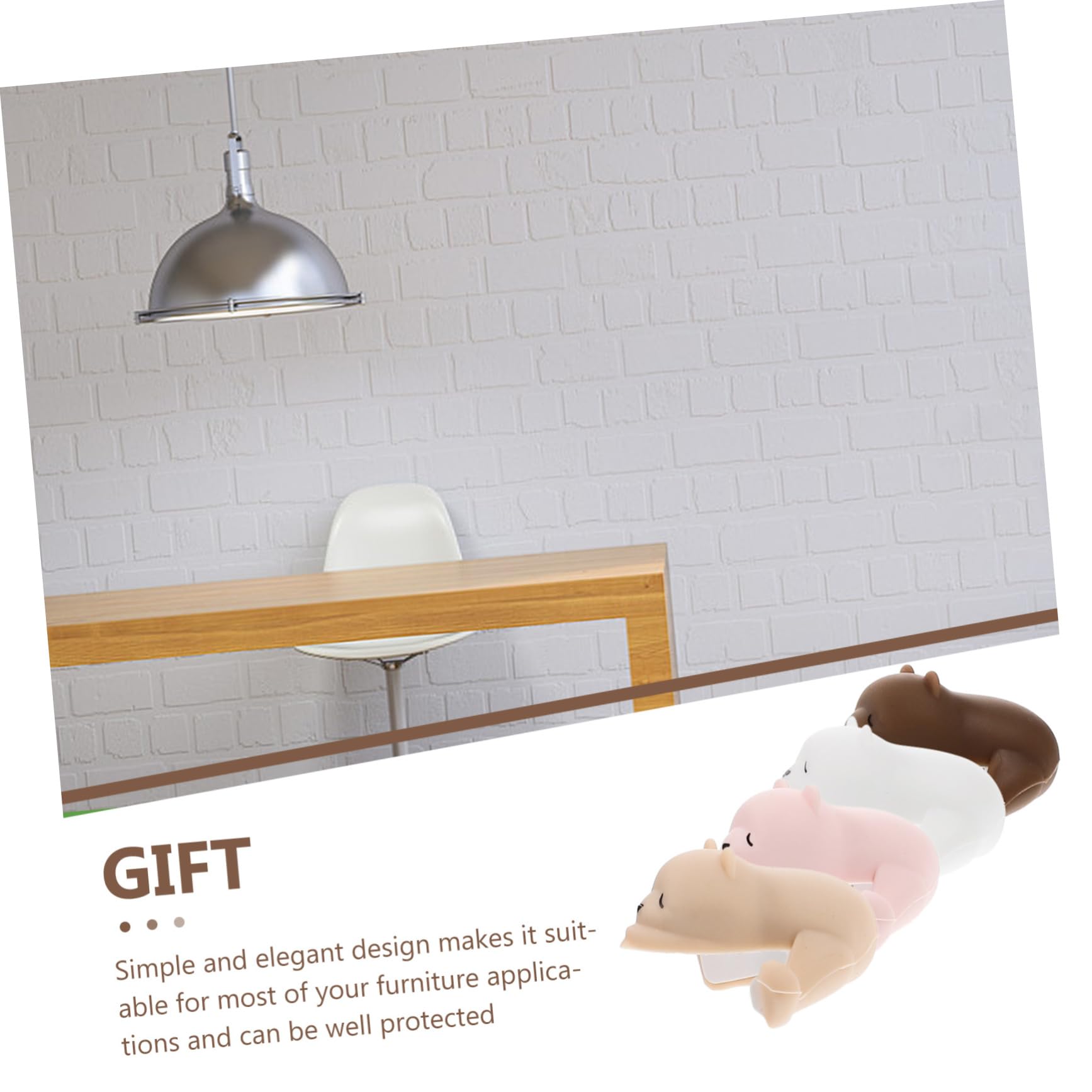 Protector de Esquinas para Muebles, Silicona, 4 Piezas, Diseño de Animales, Fácil Instalación, para Guarderías y Cunas, Protector de Placa de Inducción