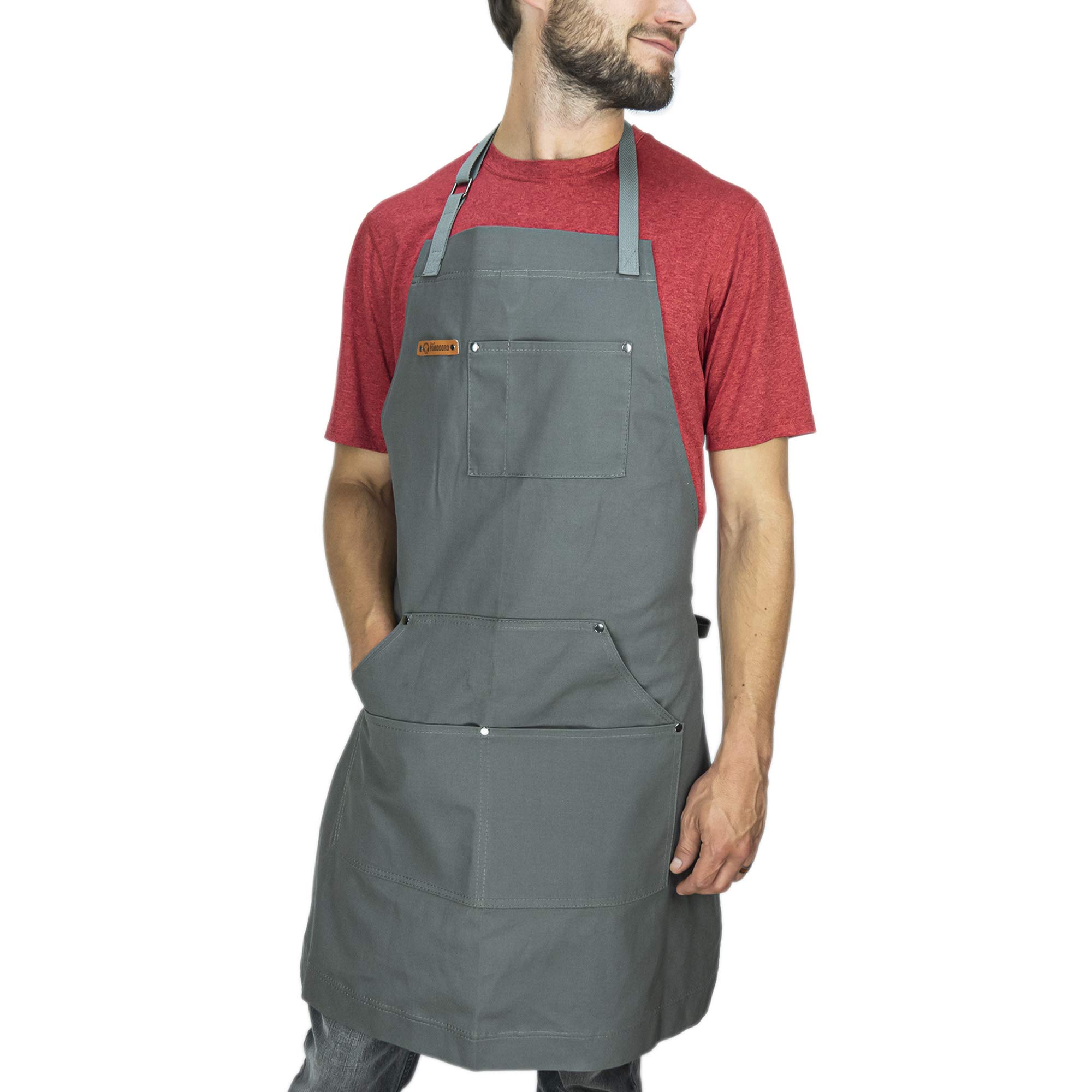 Chef PomodoroChef Apron Top Recommended Adjustable Pockets Bibs Designed For Home Kitchen Bbq Grill Use