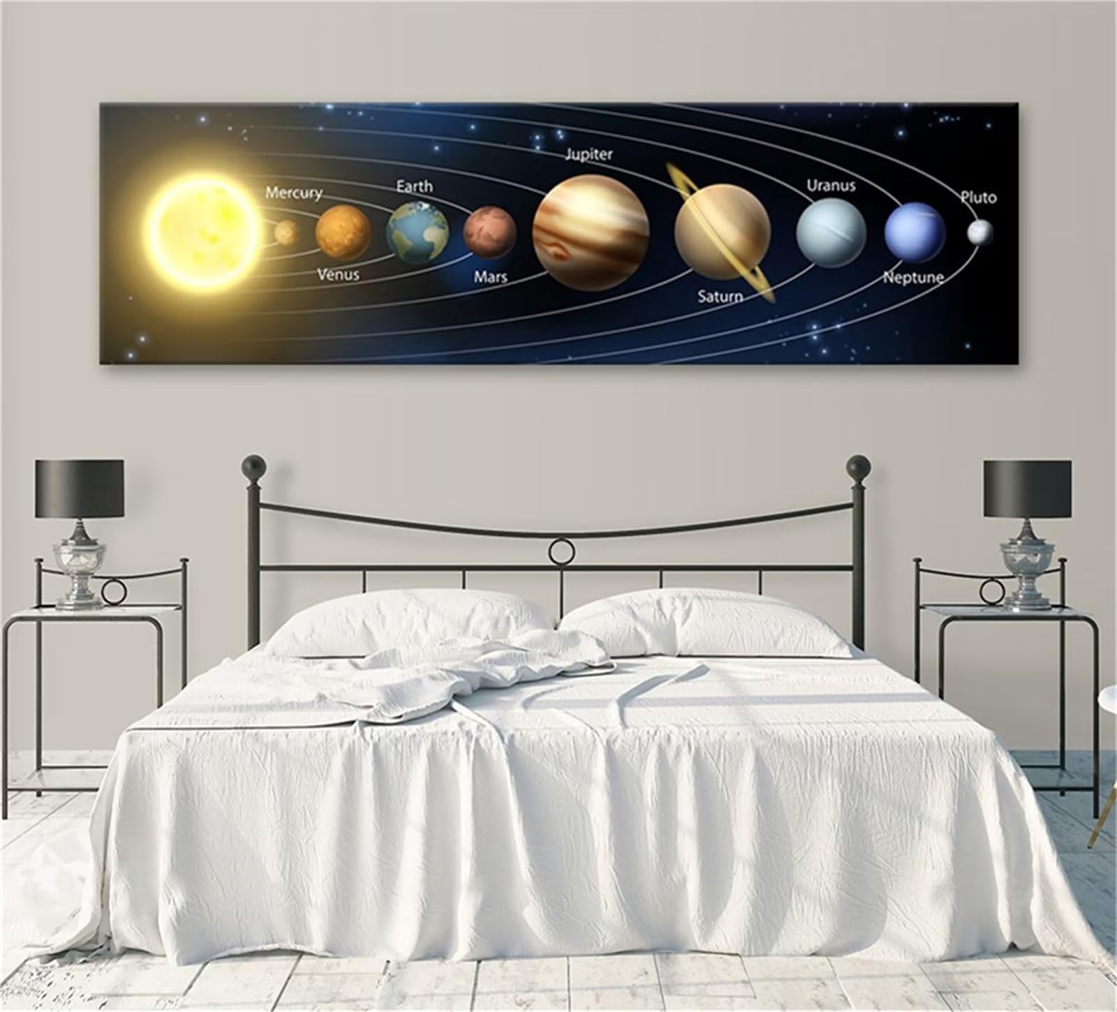 Tainrun Diamond Painting Set für Erwachsene DIY 5D Diamant Painting Sonnensystem Planeten Malen nach Zahlen Diamant Anfänger Strass Diamant Kreuzstich Stickerei Set für Home Wall Decor 50x150cm