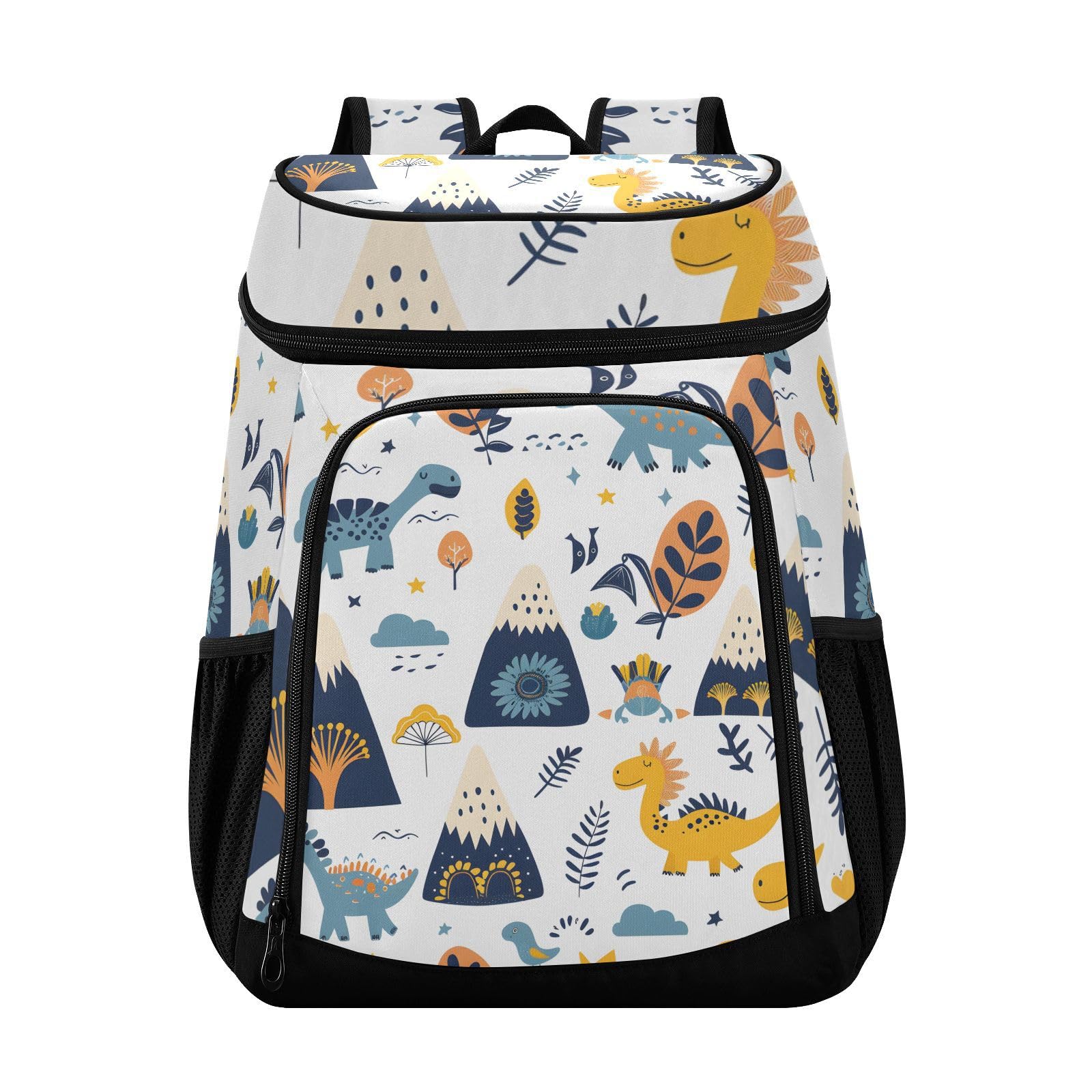 Dino Childish Dinosaur Doodle Cooler Backpack Cooler Insulated Leak Proof Lunch Backpack 36 Cans Waterproof Soft for Men Women Picnic Hiking Camping Beach