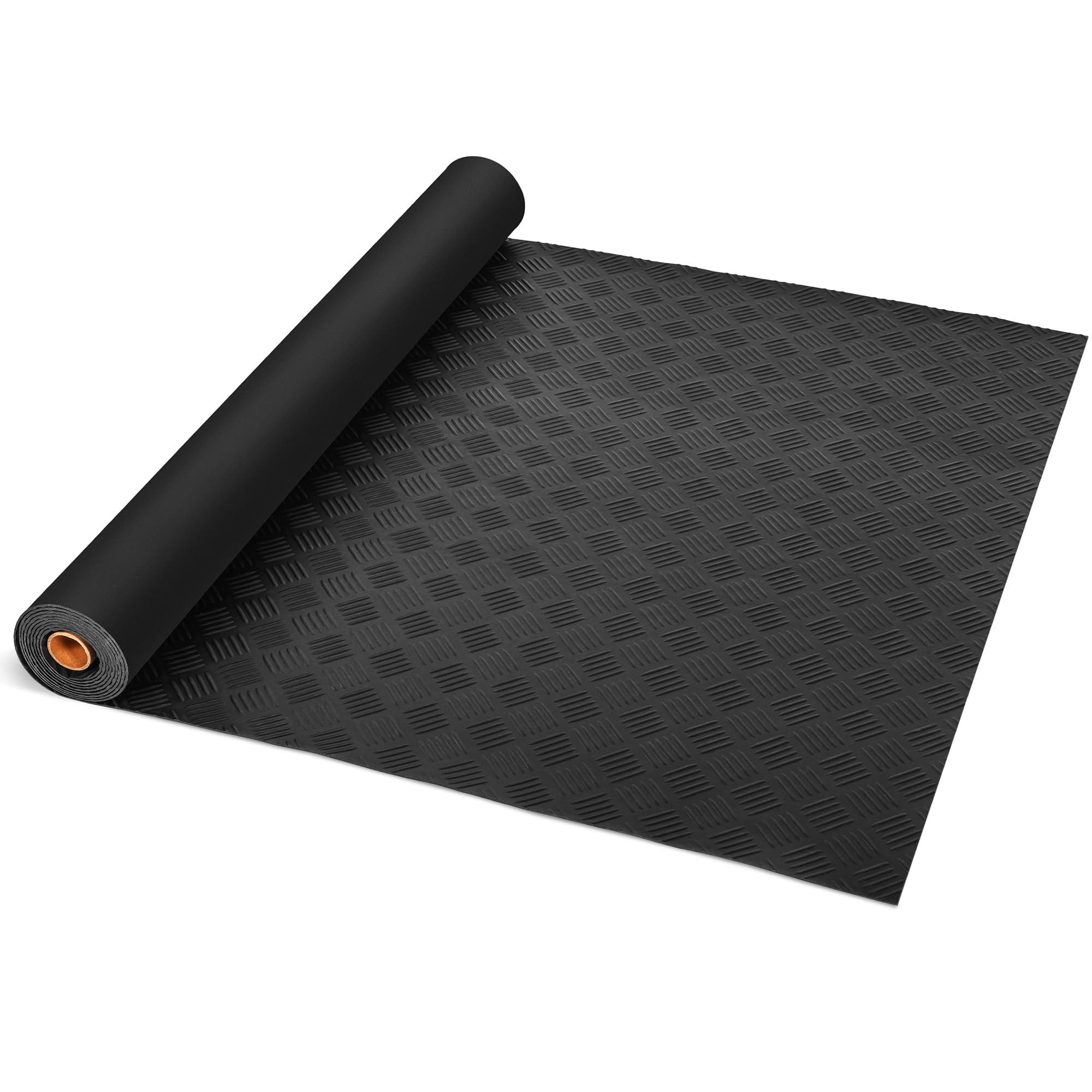 uyoyous Tapis en caoutchouc strié au mètre - 300 x 100 cm - Pour garage | Tapis en caoutchouc de 3 mm d'épaisseur - Pour garage - Antidérapant - Protection du sol - Noir