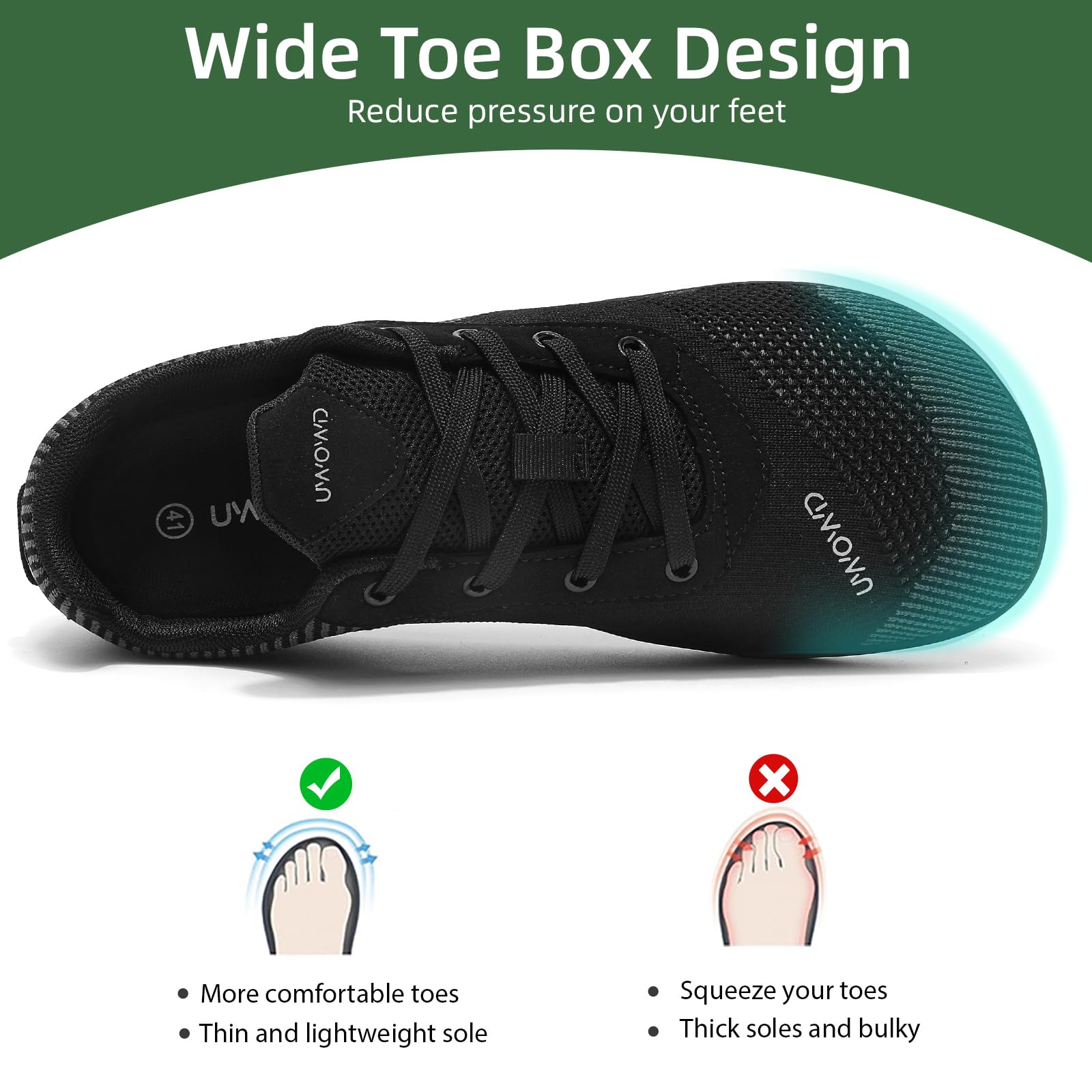 Zapatillas Barefoot Mujer Zapatos Minimalistas Zapatillas Hombre Running Flexibles para Exterior Interior